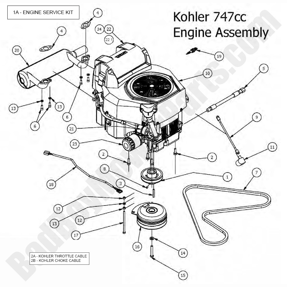 1588 - Bad Boy Mower Parts Lookup > 2017 > Maverick > Engine - Kohler ZT740